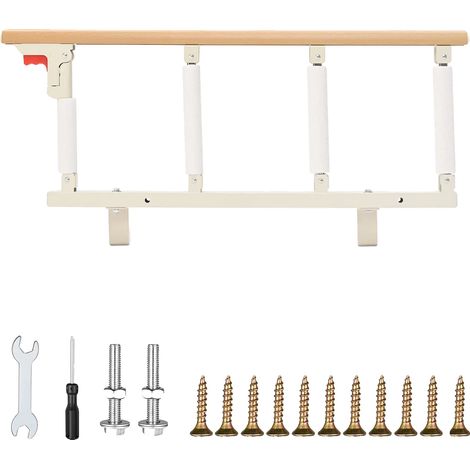 Barrière de lit, 36,6 pouces, Aluminium, Caractéristiques de réduction du bruit, Convient aux lits doubles, Compatible avec les matelas épais et fins (1/5)