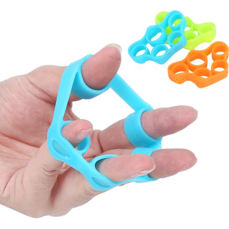 3-teiliger Trapez-Fingertrainer, blau, orange, grün, Handgelenk- und Unterarm-Grifftrainingsgürtel mit Widerstandsfunktion (1/5)