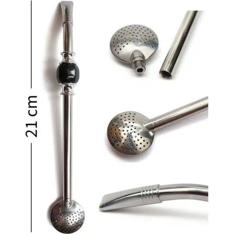 Bombilla Bomba - Länge 21 cm (schwarz)