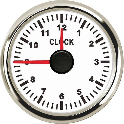 Capteur auto 0 – 12 Hours Meters 2 Inch 52mm Clock Gauges with Red Backlight Instrument Show Clock Meters pour auto (1/5)