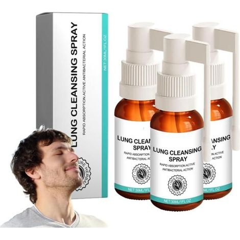 3 Pcs Qartel Spray Nettoyant Pour Les Poumons, 30 ml Qartel Spray, Brume Nettoyante Pour Les Poumons à Base Plantes,Spray (1/5)