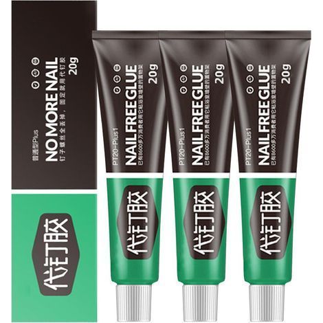 Extra starker Universalkleber, nagelfreier Mehrzweckkleber, leistungsstarker Kunststoffkleber für Harz, Keramik, Metall, Glas, zum Abdichten und Reparieren (1/4)