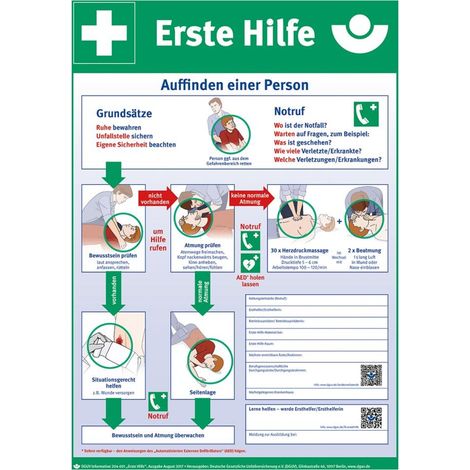 SafetyMarking Hinweisschild Kunstst. B400xH560 mm Anleitung Erste Hilfe (1/3)