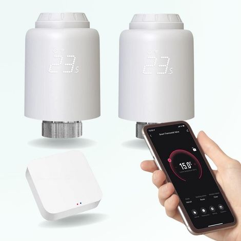 Pack de démarrage de Chauffage connecté programmable pour radiateur à eau chaude - ZigBee