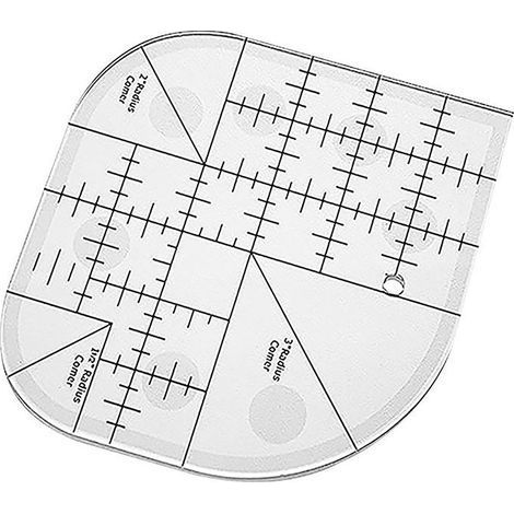 Règle d'angle incurvée pour courtepointe, patchwork de couture Modèles de couture à bords ronds, outils de patchwork pour fournitures de couture, maison, bureau (1/5)