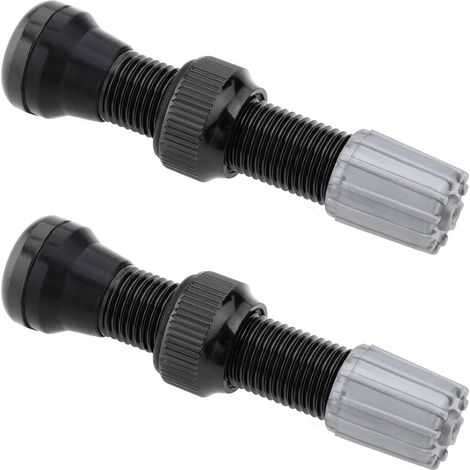 2 pièces Valve d'air Tubeless en Alliage d'aluminium, Valve de Pneu à Base Ronde, vannes de Petite Taille pour VTT, vélo de Route, Tige de Valve Tubeless (avec Capuchons) (1/5)