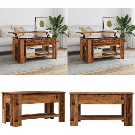 vidaXL Couchtisch Altholz-Optik 101x49x52 cm Holzwerkstoff (1/5)