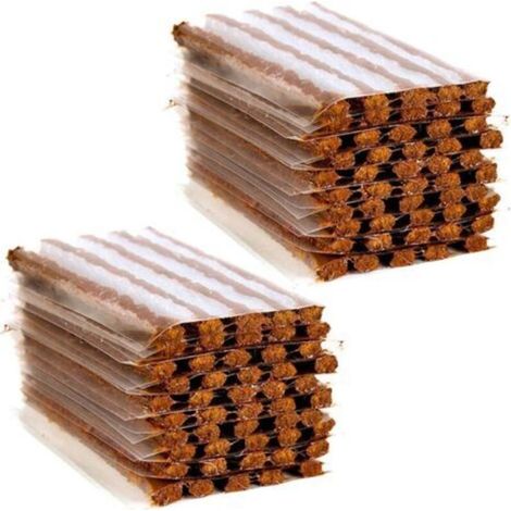 Kit de réparation de crevaison pour pneus sans chambre à air, 100 pièces, cordons, bouchons, outil de réparation en caoutchouc pour voiture, 100 mm x 6 mm (1/4)