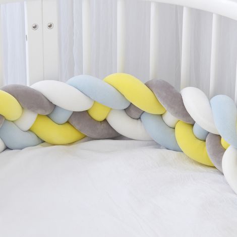 pelote tressée à quatre brins, nouée et tissée, pour oreiller de lit ou bande anti-collision pour enfants (1/4)