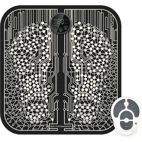 Appareil de massage des pieds EMS avec télécommande, appareil portable à 19 niveaux et 6 modes, masseur électrique pour une meilleure circulation sanguine. (1/5)