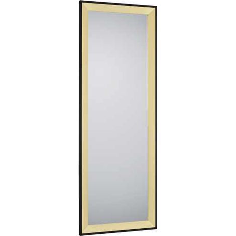 Miroir déco design, Miroir Bianka rectangulaire en cadre bois Doré en Wood, BOITE A DESIGN