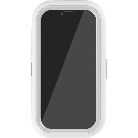 Support de téléphone rotatif étanche, design universel, compatible avec les appareils de 4,7 à 6,8 pouces, ventouse anti-chute, accessoire de salle de bain, blanc. (1/5)