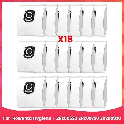 Sachets aspirateur Hygiène + ZR200520 ZR200720 ZR200920, compatible divers modèles, lot de 3, filtration performante, usage domestique, remplacement facile, haute efficacité, sacs poussière robustes. (1/5)