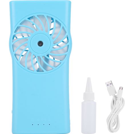 Ventilateur Rafraîchissant Portable avec Pulvérisation - USB Rechargeable - 3 Vitesses Réglables - Pour Bureau Intérieur et Extérieur - 1 Pièce (1/5)