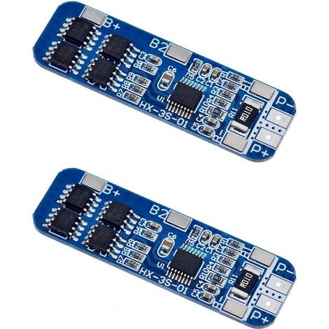 APEX Lot de 2 modules de protection de batterie au lithium 3S Li-ion, série 3 11,1 V 12 V 12,6 V 18650 Module de charge BMS 10 A (1/5)