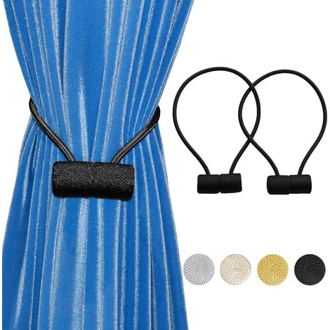 Magnetische Gardinenclips, die praktischsten Clips, schwarz, 2 Stück (1/5)