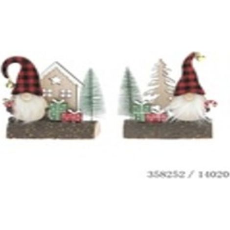 ORN GNOME LOG 2ASS 7X4.5X12 - Feeric lights & christmas (1/3)