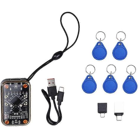 Kit lecteur de puce RFID, émulateur de carte à puce, émulateur RFID EM125 kHz, circuit intégré 13,56 MHz, décodage de badge, prise en charge du clonage de cartes. (1/5)