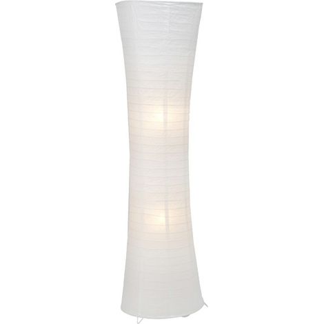 BRILLIANT lampe Becca lampadaire blanc 2x A60, E27, 60W, adapté aux lampes normales (non inclus) Échelle A ++ à E Avec pédale (1/3)