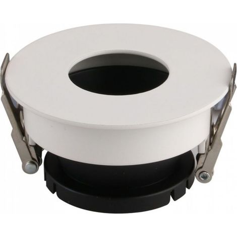 Portalámparas LED empotrable GU10 redondo V-TAC, blanco con interior negro (1/5)