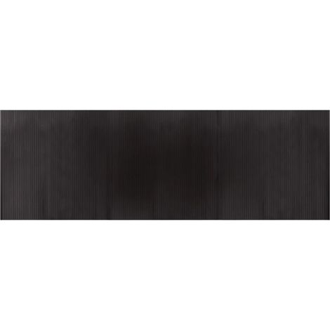 Tapis rectangulaire marron foncé 100x300 cm bambou (1/5)