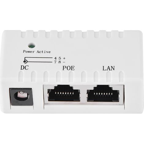 PoE-Injektor-Splitter für LAN-Netzwerke, Power-over-Ethernet-Adapter, Weiß (1/2)
