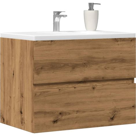 Armoire de salle de bain,Meuble de salle de bain chêne artisanal bois d'ingénierie CFW22681 (1/5)