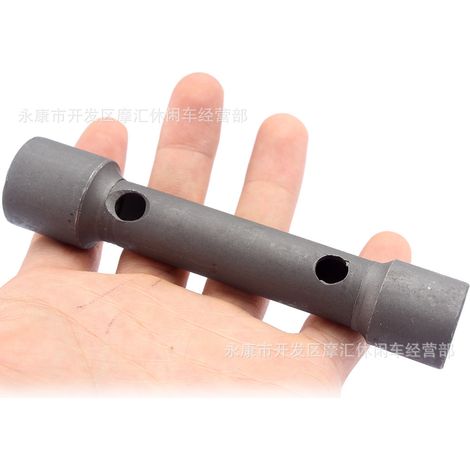 Motorcycle ATV Repair Tool: 118mm Extended Spark Plug Wrench, Double-ended, 16mm/18mm (1/4)