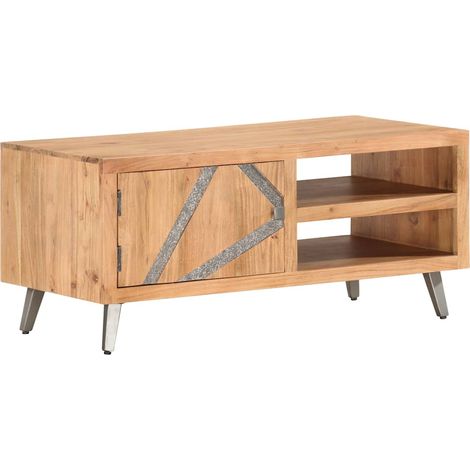 Table basse 90x45x40 cm Bois d'acacia massif vidaXL (1/5)