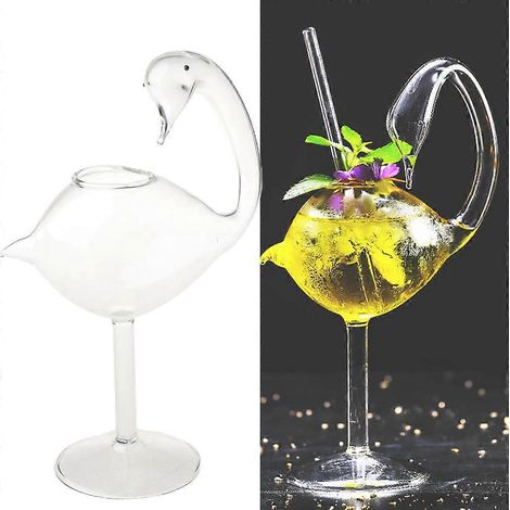 Verres à vin rouge élégants en forme de cygne de 180 ml, parfaits pour les cocktails. (1/4)