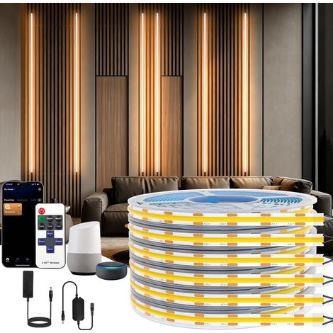 6 Ruban COB LED pour Panneau Acoustique Bois, WiFi 2700K,0,9M (1/5)