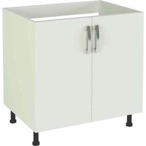 Mueble cocina fregadero 2 puertas en blanco. 83 cm(alto)80 cm(ancho)58 cm(largo)