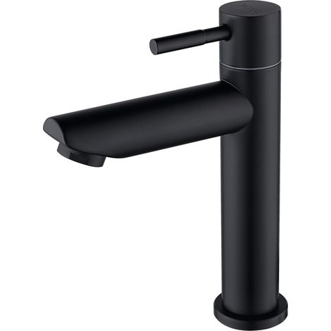 Robinet de Lavabo Facile à Installer en Acier Inoxydable noir Robinet de Lavabo de salle de bain pour le Ménage (1/5)
