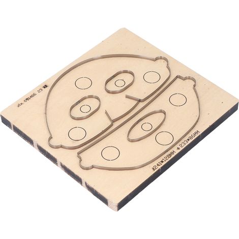 Emporte-pièce cuir forme visage 26x24x2.3cm acier alliage moule découpe cuir tissu pour bricolage (1/5)