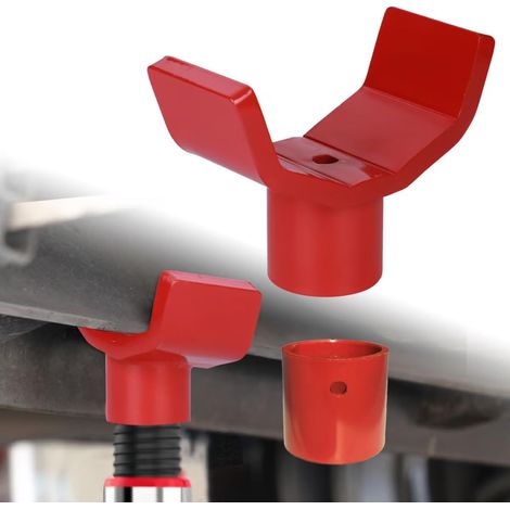 Adaptateur 2en1-Adaptateur en acier universel pour le soulèvement sûr de la virole,s'adapte à des viroles de bouteille de 41mm ou plus petites,fonctionne avec des essieux ronds(4,5in)et carrés(3,5in) (1/5)
