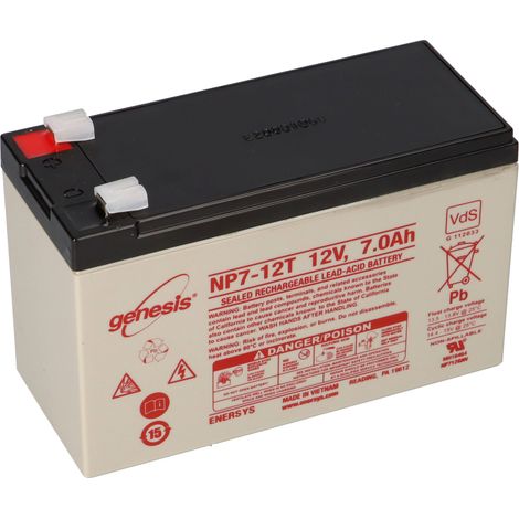 Genesis NP7-12T 12V 7Ah Faston 6,3mm AGM Blei Akku (1/5)