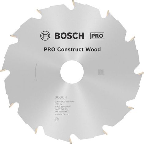 Bosch PRO Construct Wood Circular Saw Blade 180 x 2.6 x 30 mm 2608640632 (1/5)