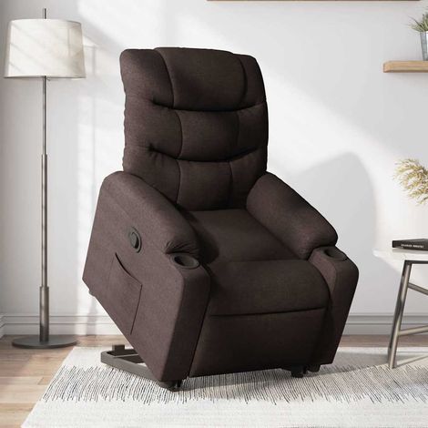 Fauteuil inclinable-Chaise de relaxation-Fauteuil Relax marron foncé tissu 885137 (1/5)