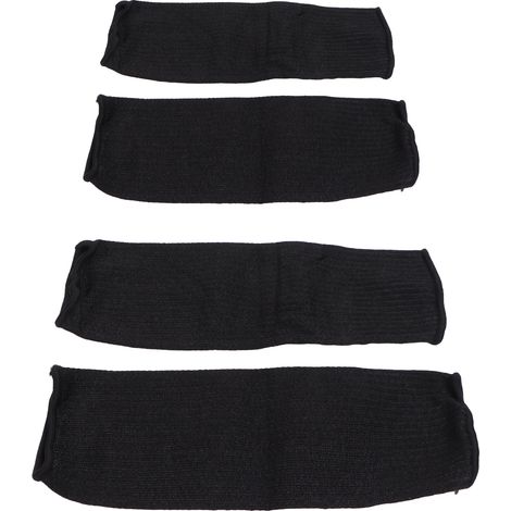 Manchons de protection anti-coupures pour bras, manches de sécurité résistantes aux morsures, 4 pièces, noir (1/5)
