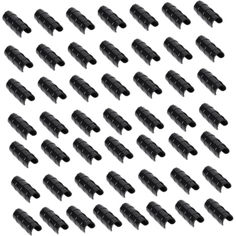 50 Greenhouse Film Clamps Greenhouse Film Clips for Round Tubes, Garden Accessories for Greenhouses, Sheds and Outdoor Tarpaulins, Diameter 19 mm (1/5)
