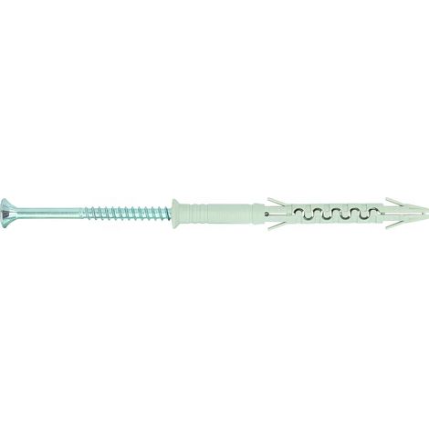 Blister de 10 chevilles à expansion nylon à visser NFA D. 8 x 120 mm - CM08120LBL - Alsafix