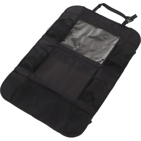 Protège-dossier de siège auto avec organiseur de voyage, porte-tablette et multiples poches de rangement (1/5)