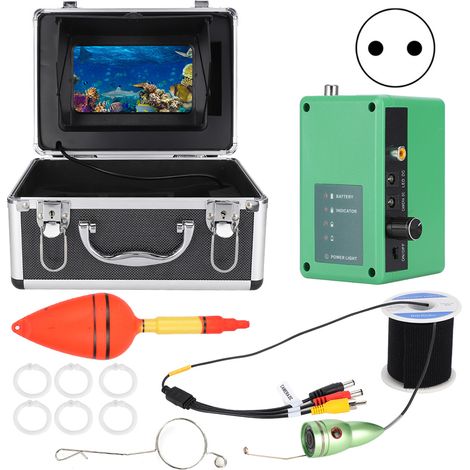 Caméra submersible WiFi 1080P 7 pouces avec enregistrement infrarouge, câble de 15 mètres, DVR, 100-240V EU (1/5)