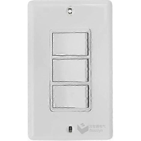 Interrupteur mural blanc 15A 110V, adapté aux luminaires et ventilateurs, commande marche/arrêt à 4 fonctions, conception respectueuse de l'environnement. (1/4)