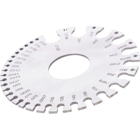 Outil de mesure d'épaisseur de fil rond à 2 faces en acier inoxydable (1/5)