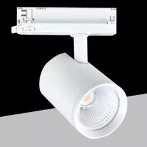 TRADE SHOP - Faretto Led Per Binario Trifase 40w Lampada Orientabile Luce Naturale 4000k Ip20 Gd19c30 - Bianco