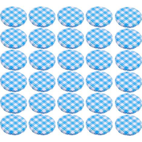 Couvercle Bocal - Étanche 63 mm - Pour Confiture et Conservation Alimentaire - Réutilisable - Lot de 50 (1/5)