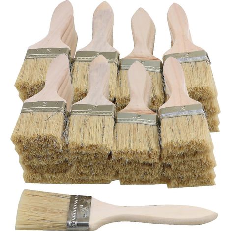 40 pinceaux à manche en bois pour la peinture murale (1/3)