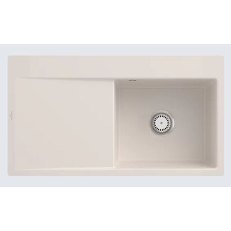 V&B bündige Spüle Subway Style 50 Flat re, m Abl.garn, Hand., crema CeramicPlus (1/3)