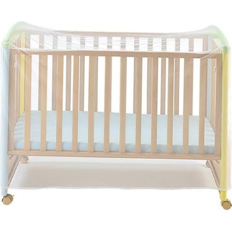 Cantonnière de lit bébé blanche en polyester respirant avec (1/5)